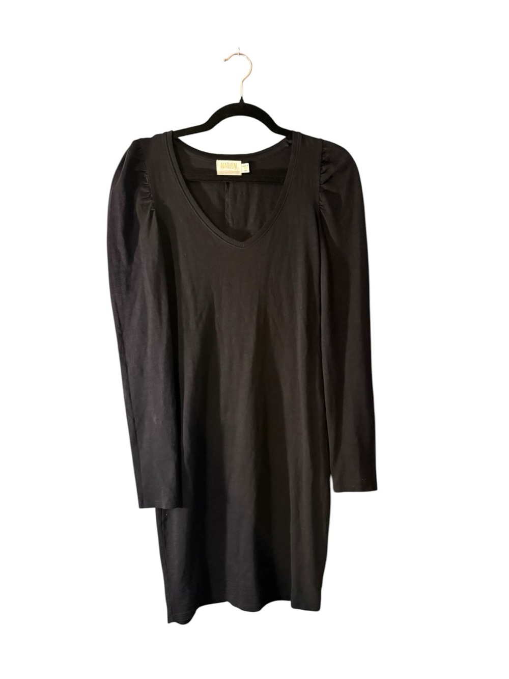 Nation Ltd. Puff Shoulder Cotton Sheath Dress - Picture 2 of 8